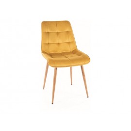 80-2768 KRZESŁO CHIC D VELVET  DĄB STELAŻ / CURRY BLUVEL 68
