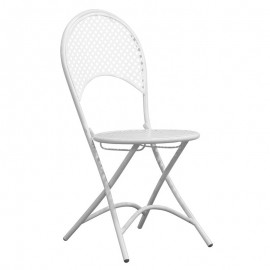 Ε5146,1 RONDO Καρέκλα Πτυσσόμενη, Μέταλλο Mesh Βαφή Άσπρο