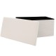 257-000004 Σκαμπό-μπαούλο Forward pakoworld ύφασμα μπουκλέ ivory 76.5x38x37.5εκ