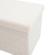 257-000004 Σκαμπό-μπαούλο Forward pakoworld ύφασμα μπουκλέ ivory 76.5x38x37.5εκ
