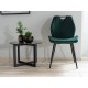 80-1458 Επενδυμένη καρέκλα Arco 51x51x91 μαύρο πλαίσιο/πράσινο βελούδο bluvel 78 DIOMMI ARCOCZ