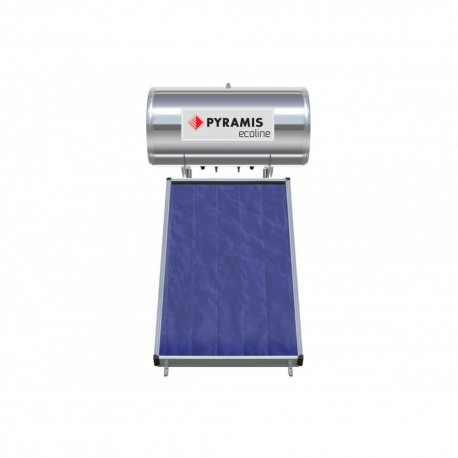 026000307 Pyramis Ecoline Ηλιακός Θερμοσίφωνας 160lt Glass Διπλής Ενέργειας 2τ.μ. Επιλεκτικός