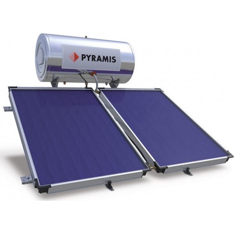 026000405 Pyramis Ηλιακός Θερμοσίφωνας 160 λίτρων Glass Διπλής Ενέργειας με 3τ.μ. Συλλέκτη