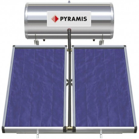 026000605 Pyramis Ηλιακός Θερμοσίφωνας 200 λίτρων Glass Διπλής Ενέργειας με 4τ.μ. Συλλέκτη