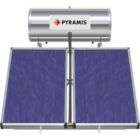 026001405 Pyramis Ηλιακός Θερμοσίφωνας 200 λίτρων Glass Τριπλής Ενέργειας με 4τ.μ. Συλλέκτη