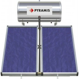 Pyramis Ηλιακός Θερμοσίφωνας 160 λίτρων Glass Τριπλής Ενέργειας με 3τ.μ. Συλλέκτη (026001205)