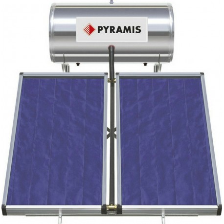 026001205 Pyramis Ηλιακός Θερμοσίφωνας 160 λίτρων Glass Τριπλής Ενέργειας με 3τ.μ. Συλλέκτη