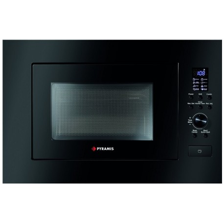 Pyramis 30 Εντοιχιζόμενος Φούρνος Μικροκυμάτων με Grill 23lt Μαύρος (034011401)