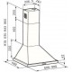 Pyramis Ecoline Τετράγωνος Απορροφητήρας Καμινάδα 90cm Inox D (065030901)