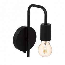 199-000532 Φωτιστικό τοίχου-απλίκα Zhola pakoworld E27 40W μαύρο 17x12x25εκ