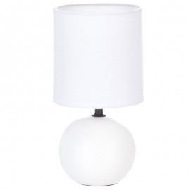 199-000530 Επιτραπέζιο φωτιστικό PWL-1210 pakoworld Ε14 60W κεραμικό λευκό Φ13x25εκ