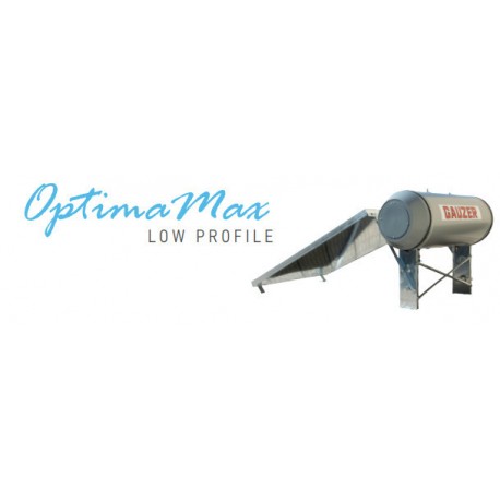 Gauzer Optima Max Low Profile BSLP 20/31 Ηλιακός Θερμοσίφωνας 200 λίτρων Glass Διπλής Ενέργειας με 3τ.μ. Συλλέκτη