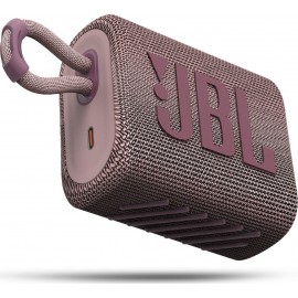 JBL Go 3 Αδιάβροχο Ηχείο Bluetooth 4.2W με Διάρκεια Μπαταρίας έως 5 ώρες Ροζ