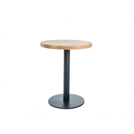 80-2229 Στρογγυλό τραπέζι μπαρ ξύλινο Puro II Φ70x76 μαύρο/δρυς DIOMMI PURO2LDCFI70