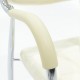 217-000033 Καρέκλα επισκέπτη Florida pakoworld PU λευκό πόδι χρωμίου