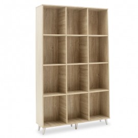 049-000045 Βιβλιοθήκη FIRENZE pakoworld χρώμα sonoma 107x28,6x178εκ