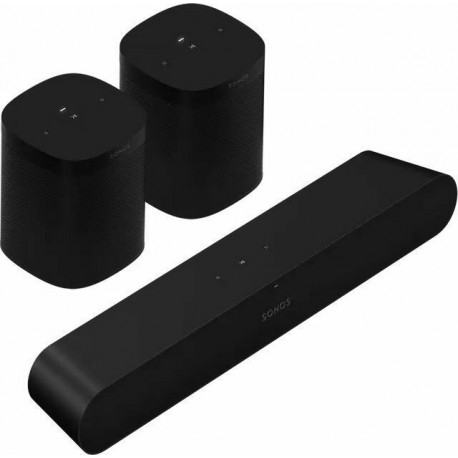 37210-1 + 37100-1  Sonos Σετ Ηχείων Home Cinema 5.0 Ray & 2x One SL Black