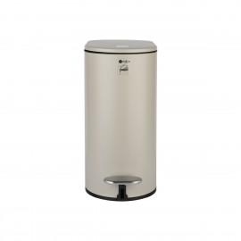02-19129 ESTIA ΧΑΡΤΟΔΟΧΕΙΟ ΜΠΑΝΙΟΥ SLIM SOFT CLOSE 5lt ΜΑΤ TAUPE