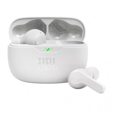 JBL Wave Beam In-ear Bluetooth Handsfree Ακουστικά με Θήκη Φόρτισης Λευκά