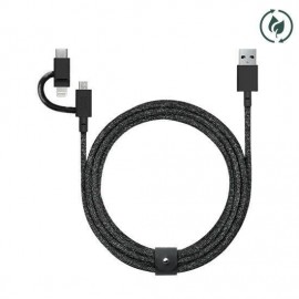 Native Union Cosmos Braided USB to Lightning / Type-C / micro USB Cable Μαύρο 2m