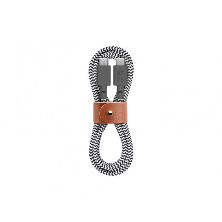 Native Union Union Belt Braided USB 2.0 Cable USB-C male - USB-A male Γκρι 1.2m (BELT-AC-ZEB-NP)