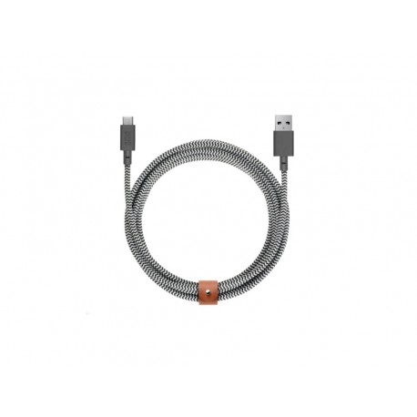 Native Union Belt USB 2.0 Cable USB-C male - USB-A 3m (BELT-AC-ZEB-3-NP)