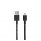 Native Union Belt Braided USB to Lightning Cable Γκρι 2m (BELT-L-CS-BLK-2-NP)