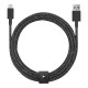 Native Union Belt Braided USB to Lightning Cable Γκρι 3m (BELT-L-CS-BLK-3-NP)