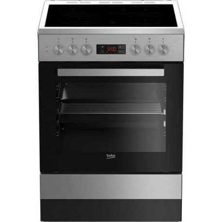 Beko FSM 67320 DXT Κουζίνα 65lt με Κεραμικές Εστίες Π60εκ. Inox Α