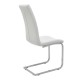127-000107 Καρέκλα Darrell pakoworld pu λευκό-βάση χρωμίου 42x49x106εκ
