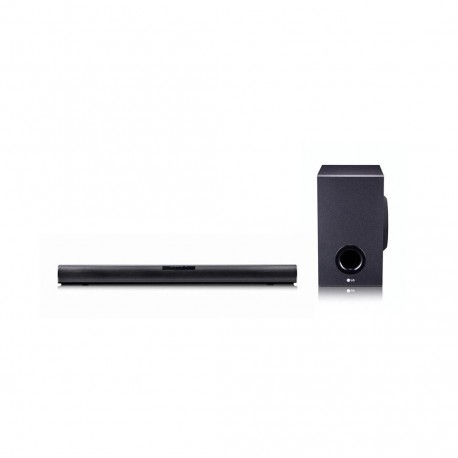 LG SQC1 Soundbar 160W 2.1 με Ασύρματο Subwoofer και Τηλεχειριστήριο Μαύρο