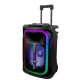 110582-0132 Akai ABTS-15 Pro Volcano Μαύρο φορητό Party speaker τρόλεϊ με Bluetooth, USB, SD, AUX, FM, LED, AWS με τηλεχειριστήρ