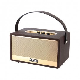 110582-0131 Akai M7 Storm Καφέ ρετρό Φορητό ηχείο Bluetooth με USB, Aux-In, TWS, FM και τηλεχειριστήριο- 60W RMS