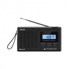 110583-0022 Akai APR-600 Φορητό ραδιόφωνο παγκοσμίου λήψεως με Bluetooth, USB, micro SD, AM/FM και οθόνη