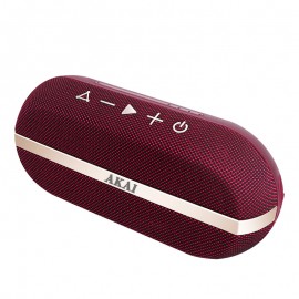 110583-0016 Akai ABTSW-30R Κόκκινο φορητό αδιάβροχο ηχείο Bluetooth με ύφασμα, AWS και handsfree-20W RMS