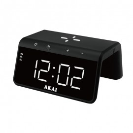 1105221-0011 Akai ACRB-2000 Ψηφιακό ρολόι-ξυπνητήρι με ασύρματη φόρτιση – 15W