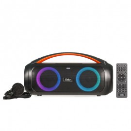 112082-0001 Osio OBT-8010 Φορητό αδιάβροχο ηχείο Bluetooth με USB, LED, AUX, TF, TWS, FM και ενσ. μικρόφωνο – 50 W