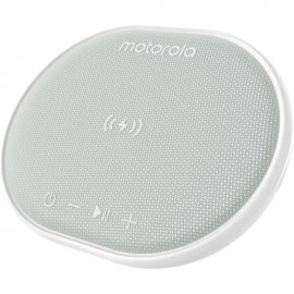 1135300-0037 Motorola SONIC SUB 500 WHITE Ασύρματος φορτιστής 10 W και αδιάβροχο Smart φορητό ηχείο Bluetooth 5.0 με TWL και Aux
