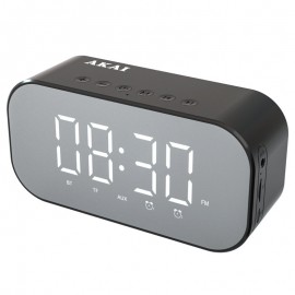 1105221-0009 Akai ABTS-C5 Ξυπνητήρι και ηχείο Bluetooth με Aux-In, micro SD και FM – 3 W RMS