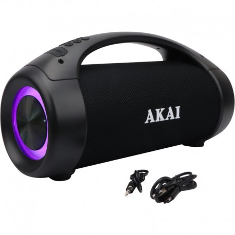 110582-0101 Akai ABTS-55 Αδιάβροχο φορητό ηχείο Bluetooth με TWS, USB, LED, Aux-In και hands free – 50 W
