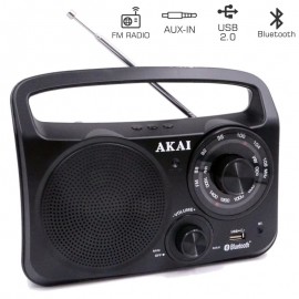 110583-0011 Akai APR-85BT Φορητό αναλογικό ραδιόφωνο με Bluetooth, USB και Aux-In