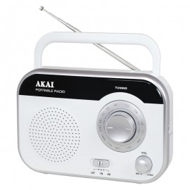 110583-0411 Akai PR003A-410W Φορητό αναλογικό ραδιόφωνο με είσοδο ακουστικών