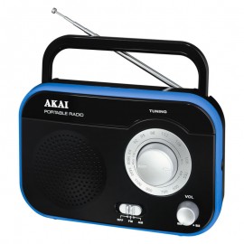 110583-0410 Akai PR003A-410B Φορητό αναλογικό ραδιόφωνο με είσοδο ακουστικών