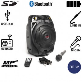 14882-0226 Akai SS022A-X6 Φορητό ηχείο Bluetooth με ενισχυτή, USB και κάρτα SD – 30 W RMS
