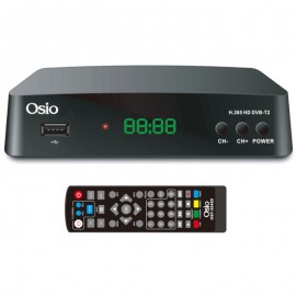 112080-0005 Osio OST-3545D DVB-T/T2 Full HD H.265 MPEG-4 Ψηφιακός δέκτης με USB και χειριστήριο για TV & δέκτη