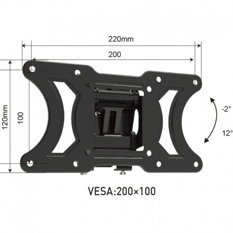 18589-7825 Osio OSM-7825 Βάση τηλεόρασης 10″ – 32″ VESA 200 x 100