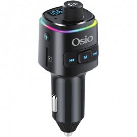 10085-0001 Osio OFT-4240BT FM transmitter και φορτιστής με Bluetooth, Fast Charge USB & USB Type-C, micro SD και LED