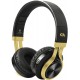 381411 CRYSTAL AUDIO BT-01-KG BLUETOOTH BLACK-GOLD OVER-EAR HEADPHONES