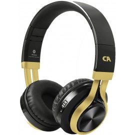 381411 CRYSTAL AUDIO BT-01-KG BLUETOOTH BLACK-GOLD OVER-EAR HEADPHONES