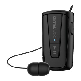 381680 CRYSTAL AUDIO R3K Retractable Bluetooth Headphones Black